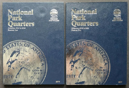 Set of 2 Whitman National Park Quarters Coin Folder 1 &amp; 2 2010-2021 Album Book - £11.68 GBP