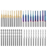 1/8&quot; Shank End Mills Cnc Router Bits, 40Pcs, Cnc Cutter Milling Carving ... - $61.64 CAD