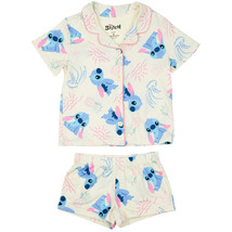 Lilo and Stitch Beach Sunset 2-Piece Girl&#39;s Pajama Set Yellow - £19.79 GBP