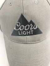 Coors Light Baseball Cap Hat Gray Silver Mountain Logo Adjustable USA Acme - £8.09 GBP
