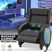 Massage Chair Living Room Lounge Seat Pu Leather Recliner Single Sofa W/Footrest - £316.53 GBP
