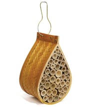 Bamboo Nest House Hanging Bee Bugs Oval Insect House Hanging Teardrop Bee House - £13.86 GBP