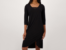 Breezies Sleep Dress with Lace Detail BLACK, 1X   A573640 - £18.16 GBP
