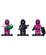 3Pcs Squid Game Manager Minifigure Boss Player 001 Collectable Figure Mini Block - $316.63 MXN