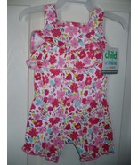 Child of Mine Girls One Piece Romper 3/6 MONTHS Pink Blue Yellow Flowers... - $185.12 MXN