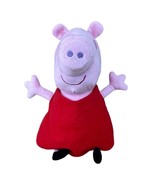 Peppa Pig Talking Plush Doll Hug &amp; Oink Pink Stuffed Animal 12&quot; Red Dress - $14.84