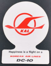 VTG 1970&#39;s DC-10 DC10 Korean Air Lines Flight Crew Airline Sticker Decal... - £7.44 GBP