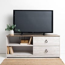 Fits Tvs Up To 58&quot; Signature Design By Ashley Willowton Farmhouse Tv, Whitewash. - £200.83 GBP
