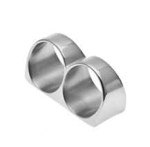 Permanent Color Protection Most Popular New Steel Two Finger Rings Stainless Ste - £17.13 GBP