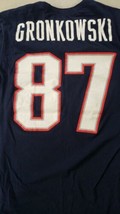Rob Gronkowski T-SHIRT L New England Patriots #87 Nike 100% Cotton Free Shipping - £12.95 GBP