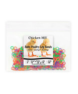 500 Chick Leg Bands ~ 1/4&quot; MED Size 4 Baby Poultry Mix of 4 colors - £13.36 GBP