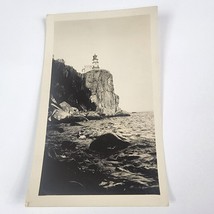 Postcard Split Rock Lighthouse Minnesota Lake Superior RPPC View From Below - £7.41 GBP