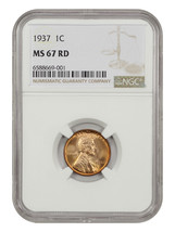 1937 1c Ngc MS67 Rd - £143.57 GBP