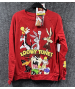 Looney Tunes Sweatshirt Youth Medium (7-9) Red Graphic Front/Arms Matchi... - £27.29 GBP