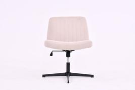 Cross Legged Office Chair, Wide Comfty Desk Chair, Fabric Vanity Home Ch... - $100.99
