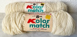 Vintage Kmart Kolor Match 4 Ply Worsted Weight Yarn-2 Skeins Fisherman #7503 - £7.52 GBP