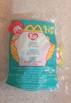 2000 McDonald&#39;s TY Teenie Beanie Babies Coral The Fish #14 Toy COMBINED SHIP.. - £2.24 GBP
