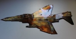 F-4 Phantom Metal Wall Art Decor - Copper - 16 &quot; x 7 1/2&quot; - £26.13 GBP