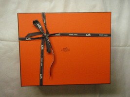 Hermes box rectangle with ribbon large empty #707 - £31.57 GBP