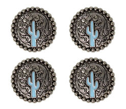 Concho Set of 4 Screw Back Conchos Western Saddle 1-1/4" 401597 - $24.73