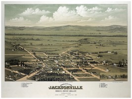 4427.Jacksonville.Rogue river valley.birds eye view.POSTER.decor Home Office art - £13.39 GBP+