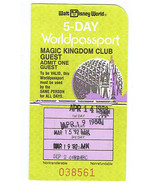 1992 Magic Kingdom Club Walt Disney World 5 day worldpassport Used Adult... - €38,75 EUR