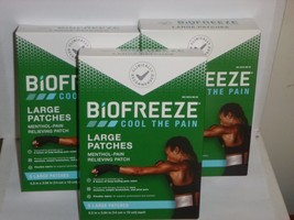 (3 pack)  Biofreeze Cool the Pain  Large Patch  5ct each - exp 9/25 - $25.23