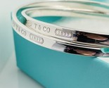 7.75&quot; Tiffany &amp; Co 1837 Double Bangle Bracelet in Sterling Silver - £550.54 GBP