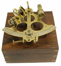 NauticalMart 6&quot; Brass Astrolabe Sextant w/ Decorative Wooden Box: Nautical - £30.81 GBP