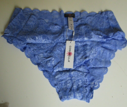 Cosabella never say never lowrider hot pant panty size 1X blue all lace - £13.25 GBP