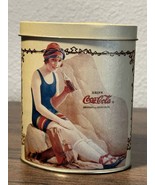 Vintage Coca Cola Brand Tin 1989 Girl On Beach In Bathing Suit RARE Coll... - £7.65 GBP