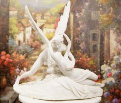 Ebros Cupid Eros And Psyche The Kiss Antonio Canova Figurine Reproduction 12&quot;L - £54.34 GBP