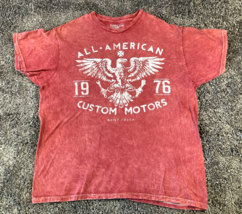 Vintage Helix T Shirt Mens Large Red Burnout Y2K Affliction Style Custom... - $24.63