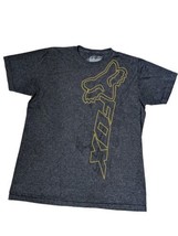 Fox T-Shirt Men Medium Gray Color Short Sleeve Graphic Print - £7.89 GBP