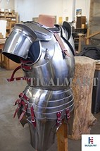 NauticalMart Reenactment Gothic Steel Cuirass Front &amp; Back Medieval Breastplate - £280.87 GBP