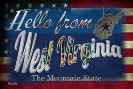 Hello From West Virginia Novelty Metal Postcard - £12.73 GBP