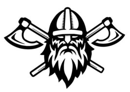 Viking Warrior Crossed Axes sticker VINYL DECAL Norse Odin Valkyrie Loki  - £5.56 GBP