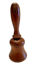 Bell Wood Turned Handcrafted 6&quot; Tall Vintage - $17.63