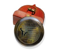 Poem Pocket Compass with to My Son-Love Mom Engraved II (Antique Black C... - £35.83 GBP