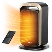  Portable Electric Space Heater w Remote 70° Oscillation 1500W PTC Ceramic - £75.91 GBP