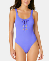 One Piece Swimsuit Textured Light Blue Juniors Size Xl California Waves $39 -NWT - £10.78 GBP