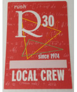 Rush R30 Since 1974 Local Crew Pass Card Unused - $10.40