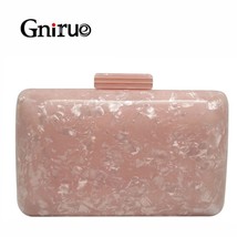 Gnirue New  Fashion Women Evening Bags Pink Cute Handbags  Party Prom Acrylic Ba - £40.04 GBP