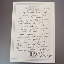 Taylor Swift RSD Letter Note Card Record Store Day Tortured Poets Department - £71.93 GBP