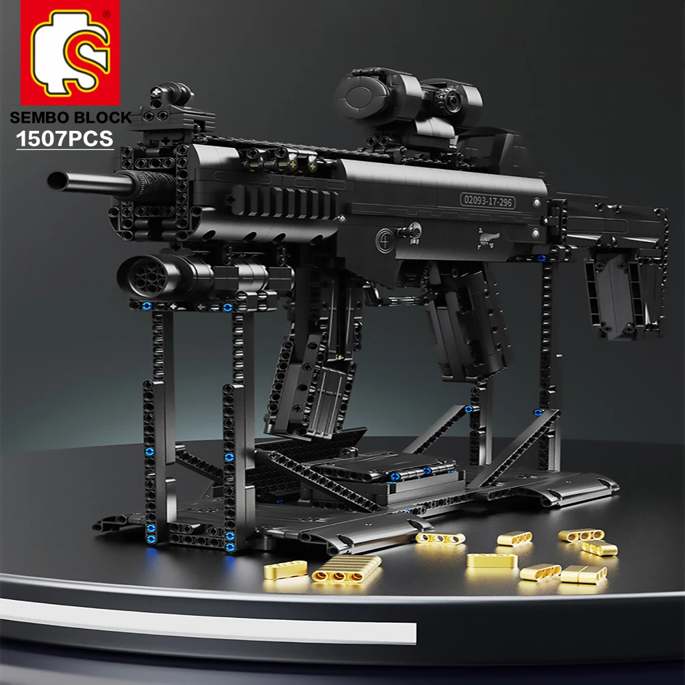 Gun building blocks assembly diy shooting game weapon bricks swat gun toys for children thumb200