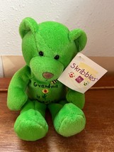 Russ Skribbles Green Plush Teddy Bear GRANDMA IS SPECIAL Stuffed Animal – 7.5 in - £7.49 GBP