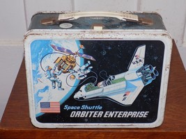 Vintage 1977 Space Shuttle Orbiter Enterprise Metal Lunchbox - $1,003.43 MXN