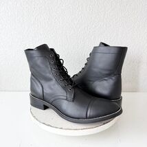 NEW Lane Mens Black Ankle Boots Size 13.5 Lace-up Short Boot Casual Leat... - $349.27 CAD