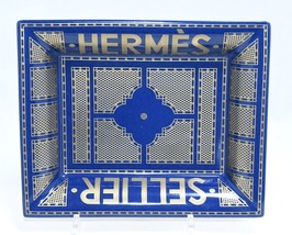 Hermes Sellier Change tray by Benoit Pierre Emery porcelain Ashtray Blue... - $960.11