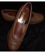 Womens Dexter Tan Brown Slip-On Dress Shoes Low Heel Size 8 ½ Medium Gen... - $8.19 CAD